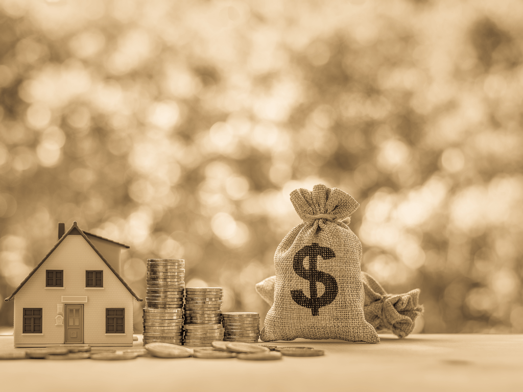 a photo containing a house and money representing high value assets